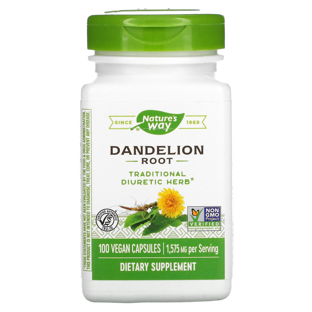 Natures Way Dandelion Root 525 Mg Vegetarian Capsules - 100 Ea